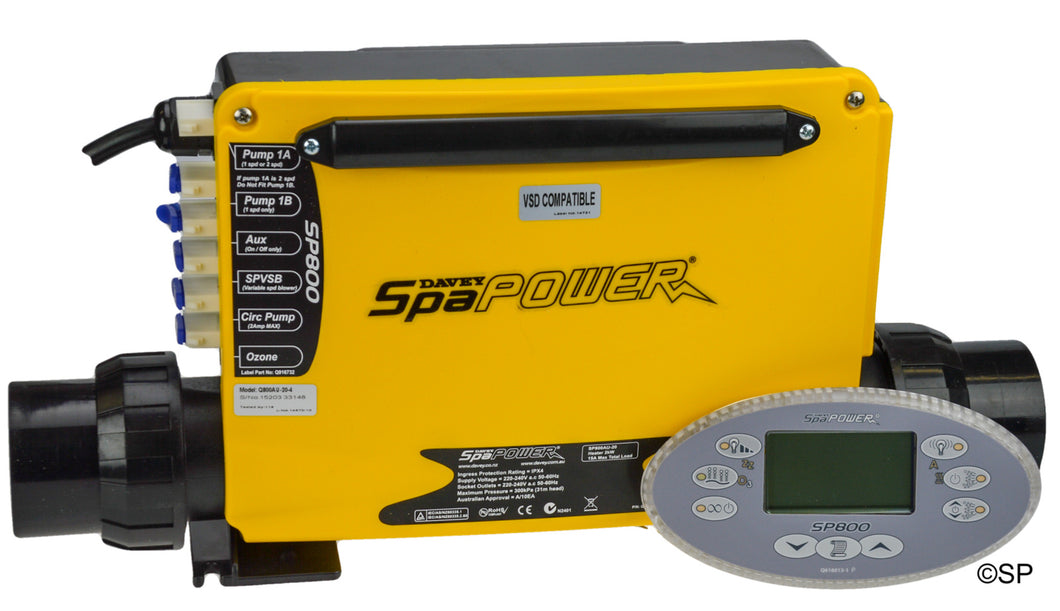 Spaquip Spa Power 800 Controller & OVAL Touchpad